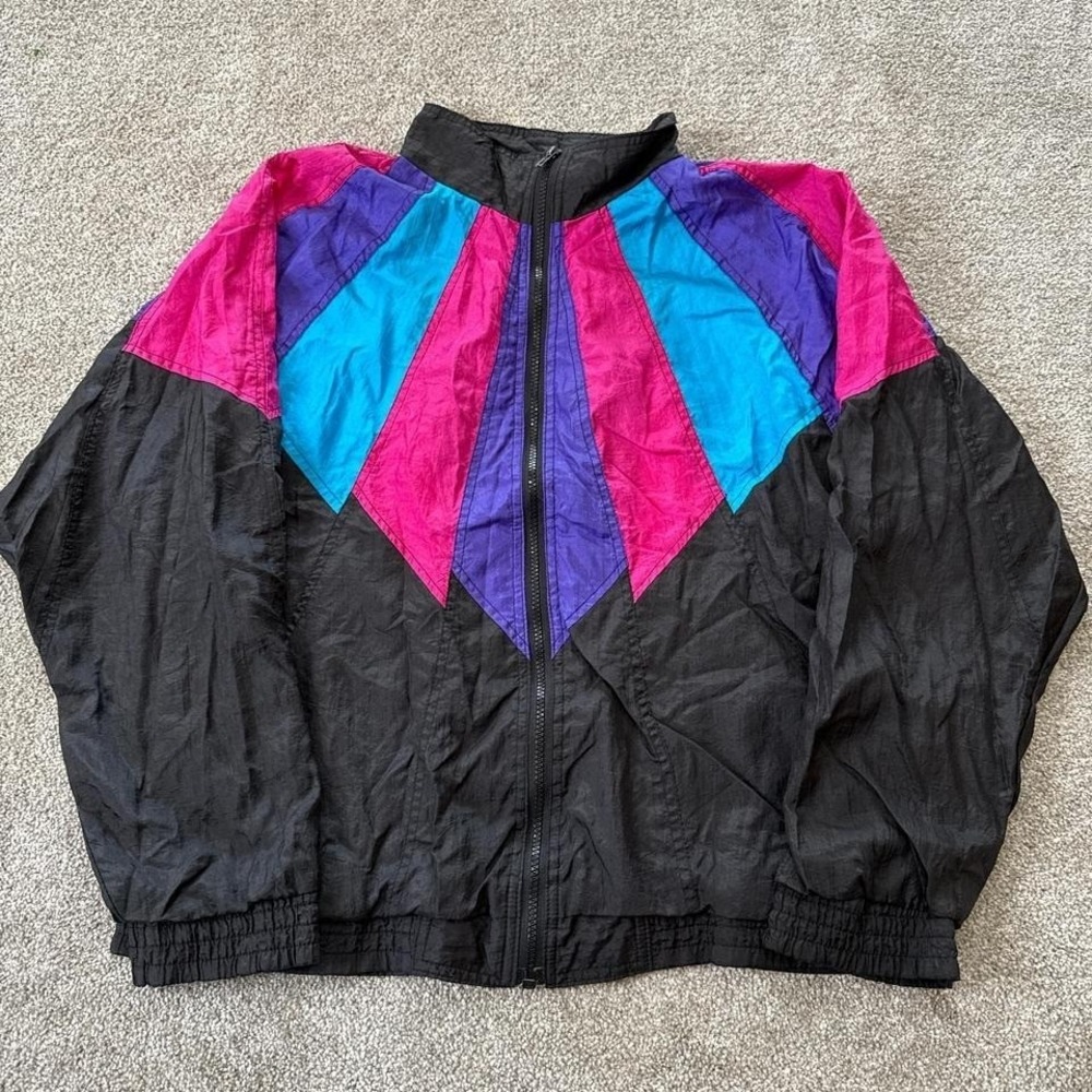 Vintage 90s Longstreet Windbreaker Track Jacket Petite Large